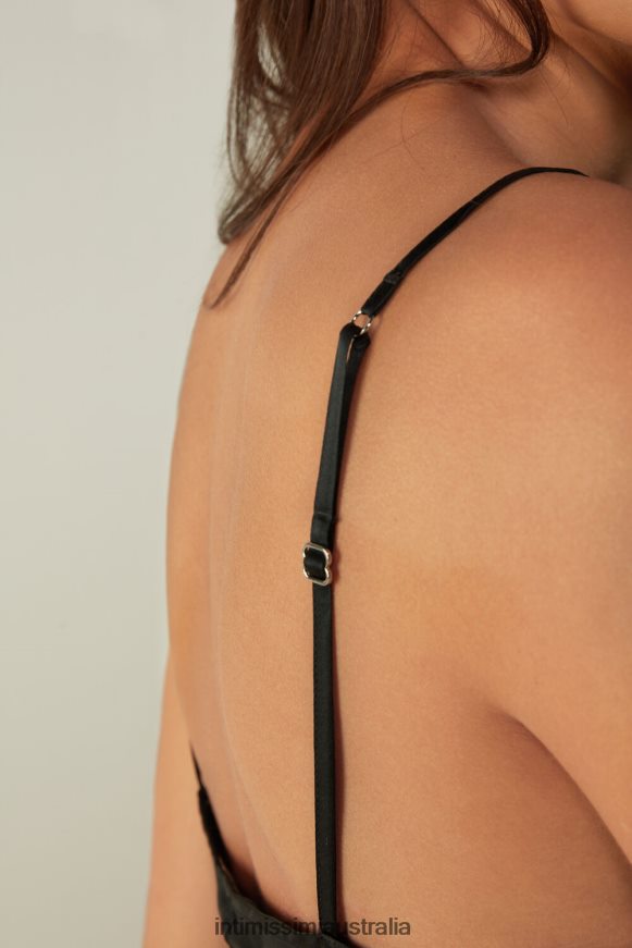 Intimissimi Women 019-Black Apparel 0RJT481254 Midi-Length Slip in Silk