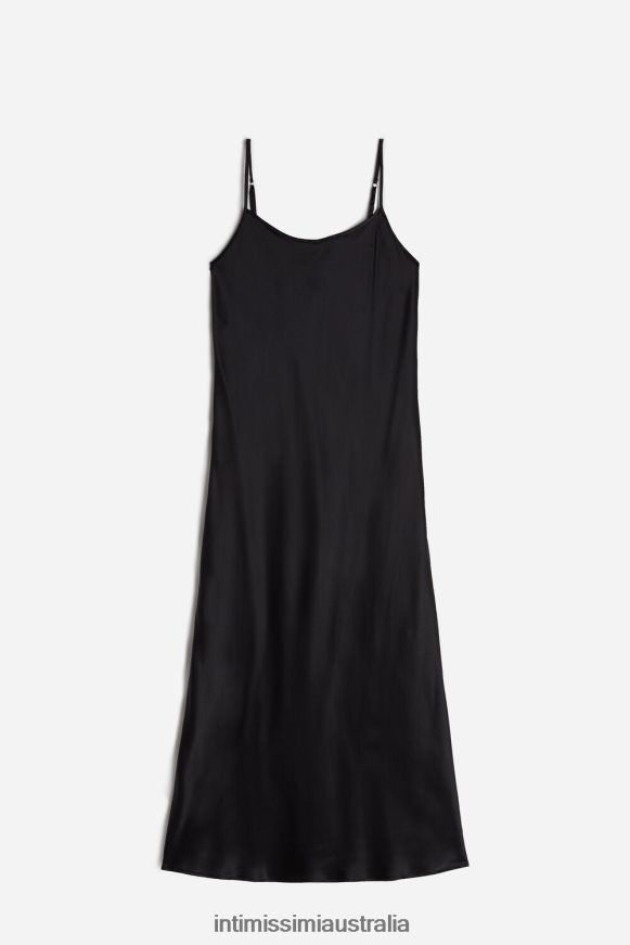 Intimissimi Women 019-Black Apparel 0RJT481254 Midi-Length Slip in Silk