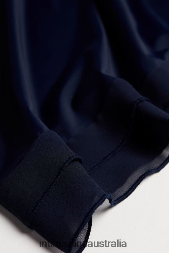 Intimissimi Women 1467-Intense Blue Apparel 0RJT481249 Georgette-Ruffle Microfibre Slip