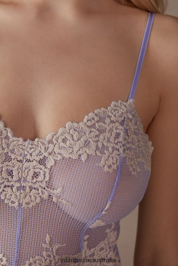Intimissimi Women 214J-Sweet Lavender/Ivory Apparel 0RJT481217 Pretty Flowers Babydoll