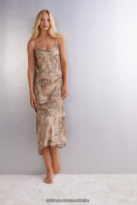 Intimissimi Women 342J-St.Golden Goddess Apparel 0RJT481203 Golden Goddess Full-length Viscose Satin Slip