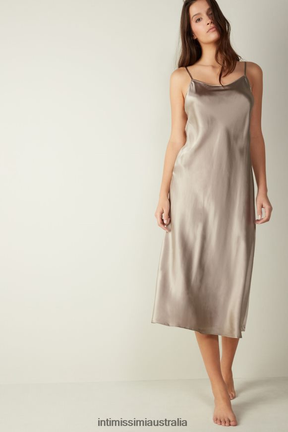 Intimissimi Women 651I-Powder Beige Apparel 0RJT481237 Midi-Length Slip in Silk