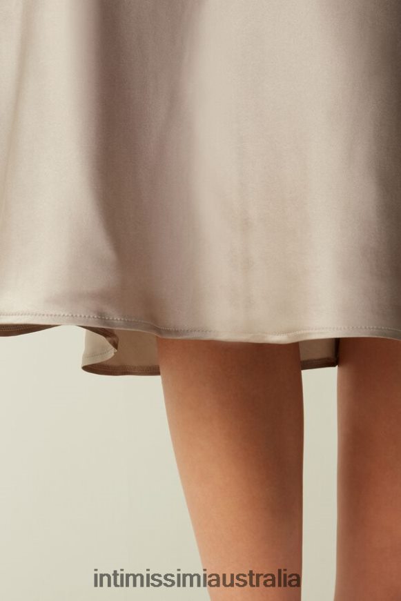 Intimissimi Women 651I-Powder Beige Apparel 0RJT481237 Midi-Length Slip in Silk
