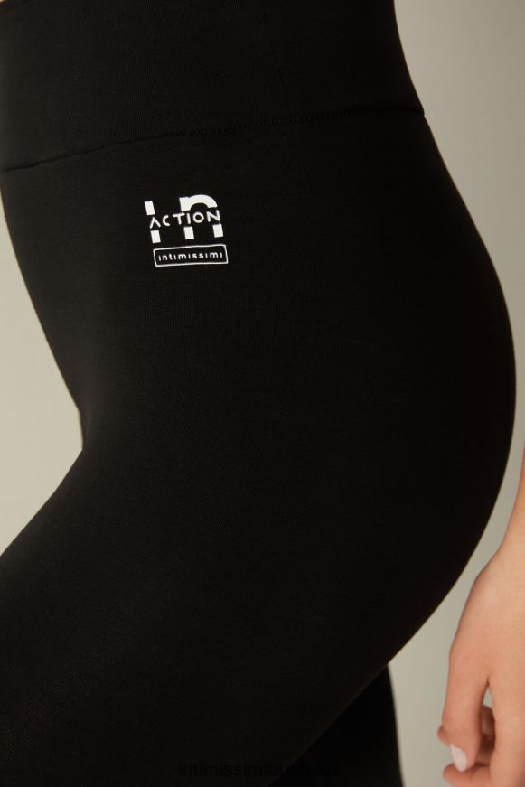 Intimissimi Women 019-Black Apparel 0RJT481400 In Action Stretch Organic Cotton Leggings