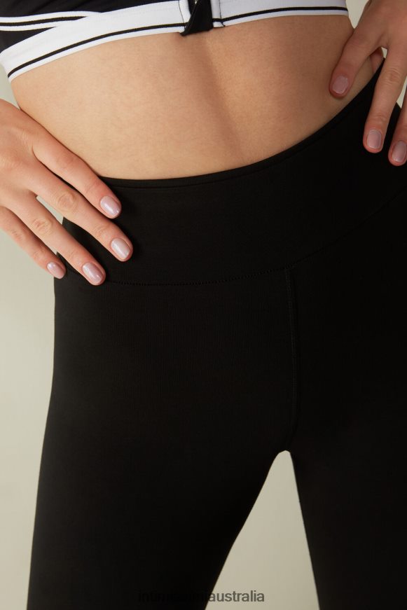 Intimissimi Women 019-Black Apparel 0RJT481400 In Action Stretch Organic Cotton Leggings