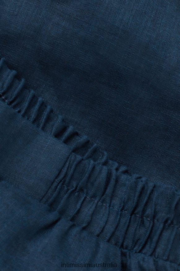 Intimissimi Women 243J-Sailor Blue Apparel 0RJT481298 Plain-Weave Linen Trousers