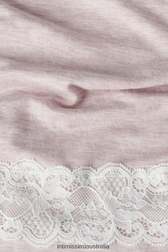 Intimissimi Women 008J-Light Pink Melange Apparel 0RJT481580 Full-Length Modal Trousers with Lace Details