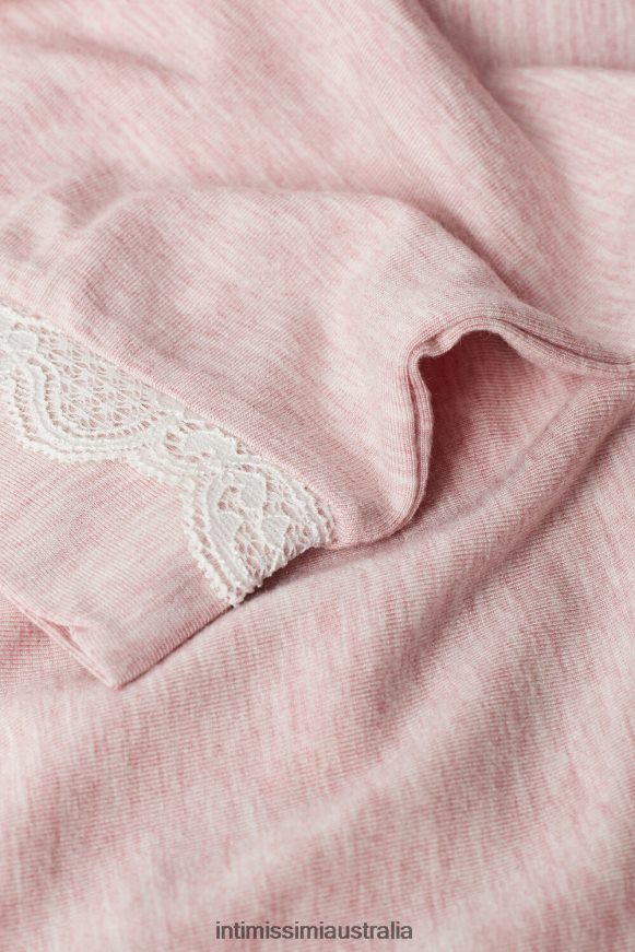 Intimissimi Women 008J-Light Pink Melange Apparel 0RJT481622 Long Modal Trousers with Lace Details