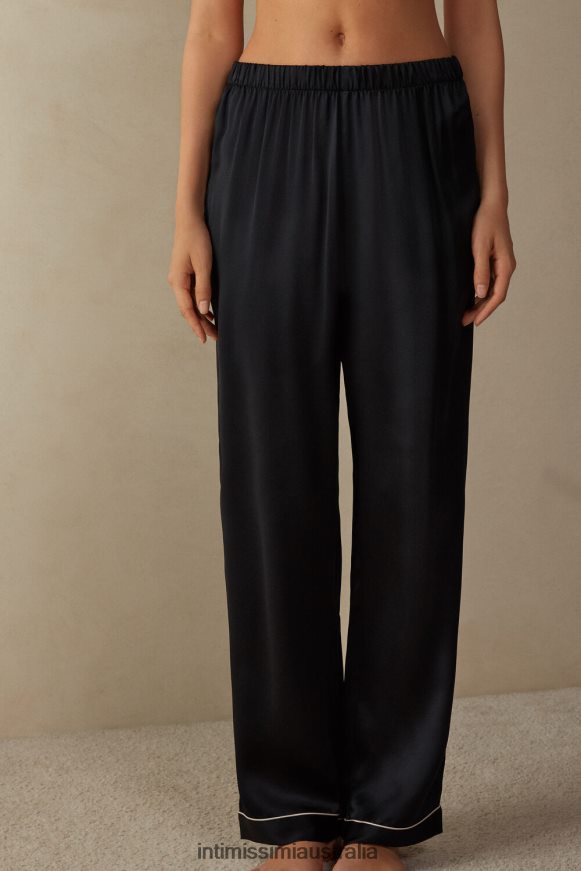 Intimissimi Women 019-Black Apparel 0RJT481681 Silk Satin Trousers