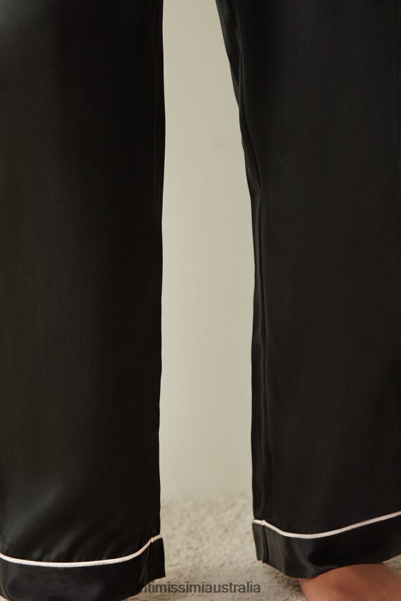 Intimissimi Women 019-Black Apparel 0RJT481681 Silk Satin Trousers