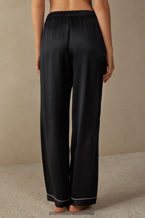 Intimissimi Women 019-Black Apparel 0RJT481681 Silk Satin Trousers