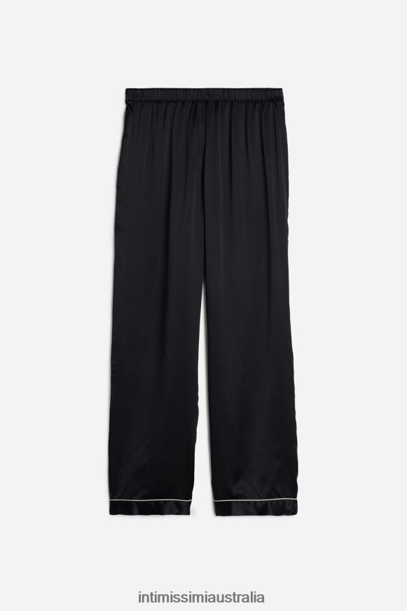 Intimissimi Women 019-Black Apparel 0RJT481681 Silk Satin Trousers