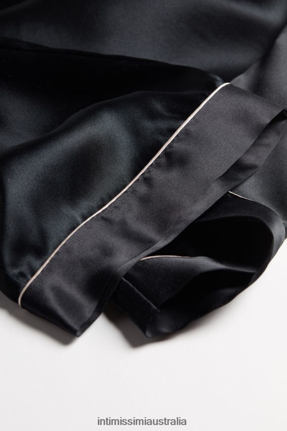 Intimissimi Women 019-Black Apparel 0RJT481681 Silk Satin Trousers