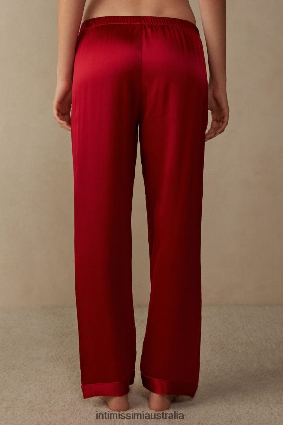 Intimissimi Women 1473-Red Apparel 0RJT481652 Silk Satin Trousers
