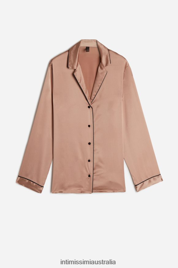 Intimissimi Women 163I-Satin Pink Apparel 0RJT481664 Mannish-Cut Jacket in Silk Satin