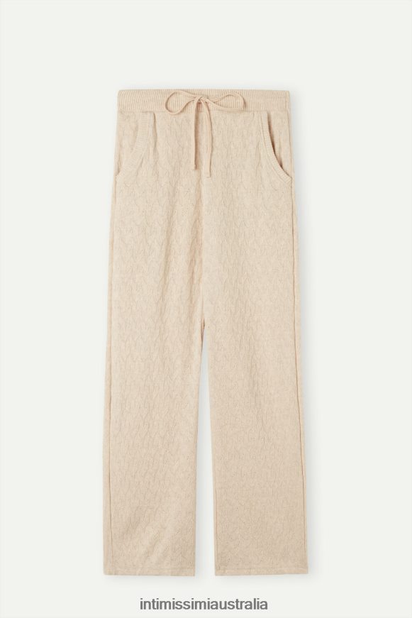 Intimissimi Women 2106-Beige Blend Apparel 0RJT481611 Winter Braid Full-Length Jacquard Trousers