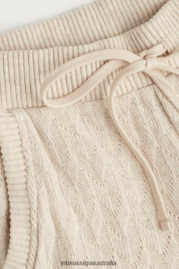 Intimissimi Women 2106-Beige Blend Apparel 0RJT481611 Winter Braid Full-Length Jacquard Trousers
