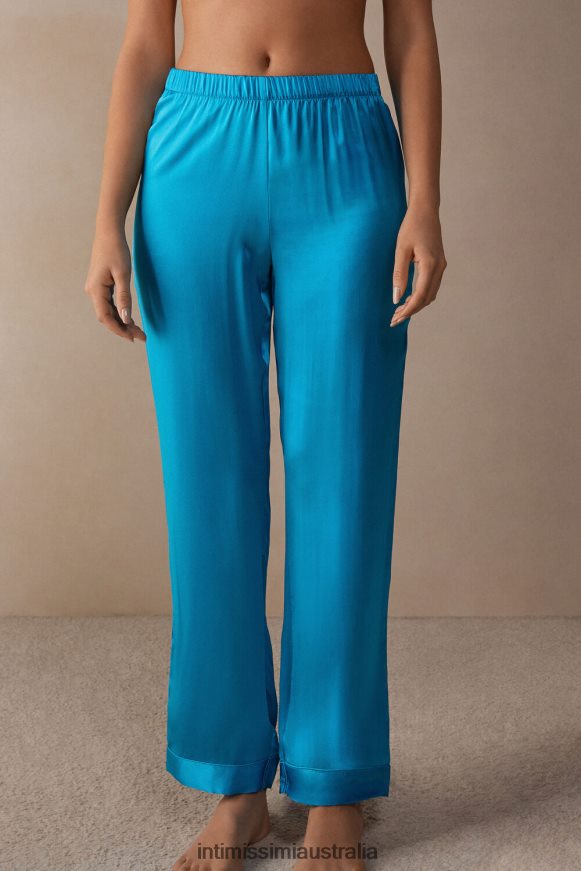 Intimissimi Women 210J-Digital Turquoise Apparel 0RJT481569 Silk Satin Trousers