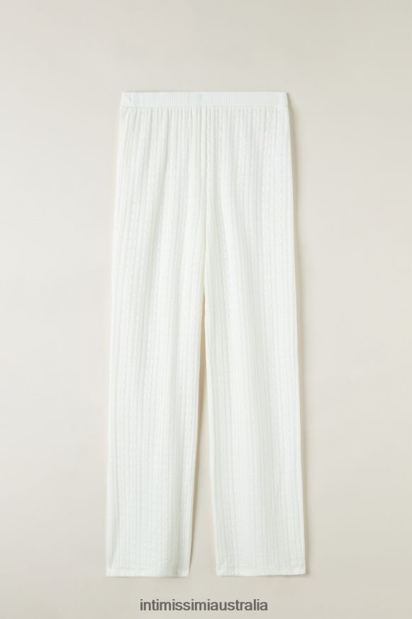 Intimissimi Women 2127-Powder White Apparel 0RJT481601 Timeless Heritage Full-Length Trousers