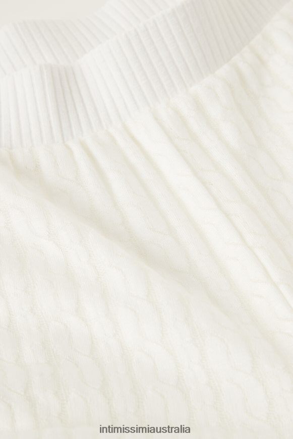 Intimissimi Women 2127-Powder White Apparel 0RJT481601 Timeless Heritage Full-Length Trousers