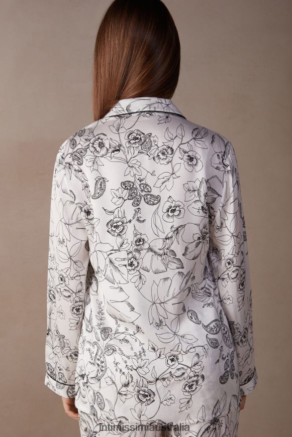 Intimissimi Women 223J-Pure Joy Print Apparel 0RJT481546 Pure Joy Long-Sleeved Satin Top