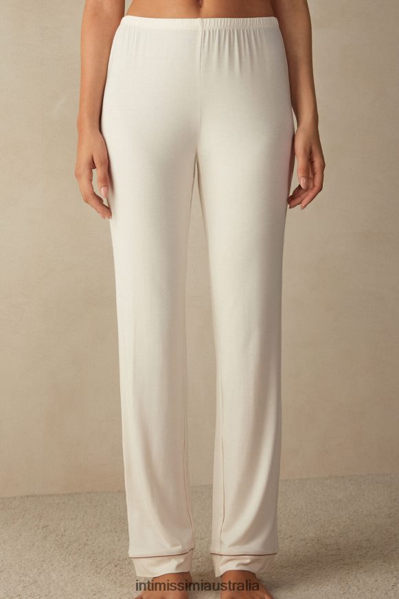 Intimissimi Women 612I-Vanilla Ivory Apparel 0RJT481616 Long Micromodal Trousers