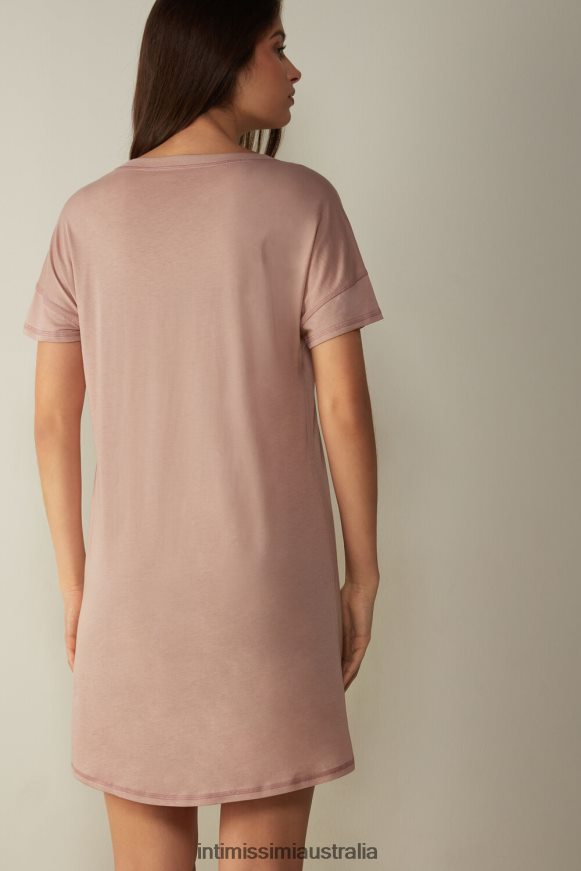 Intimissimi Women 011I-Pink Apparel 0RJT481660 Ultrafresh Supima Cotton Nightdress