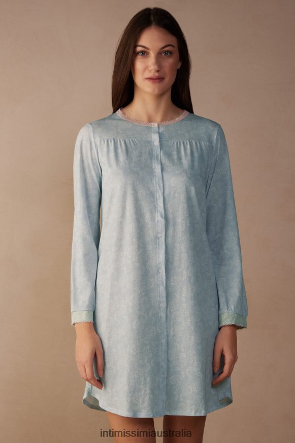 Intimissimi Women 226J-Romantic Cashmere Print Apparel 0RJT481544 Romantic Cashmere Button-Up Nightdress