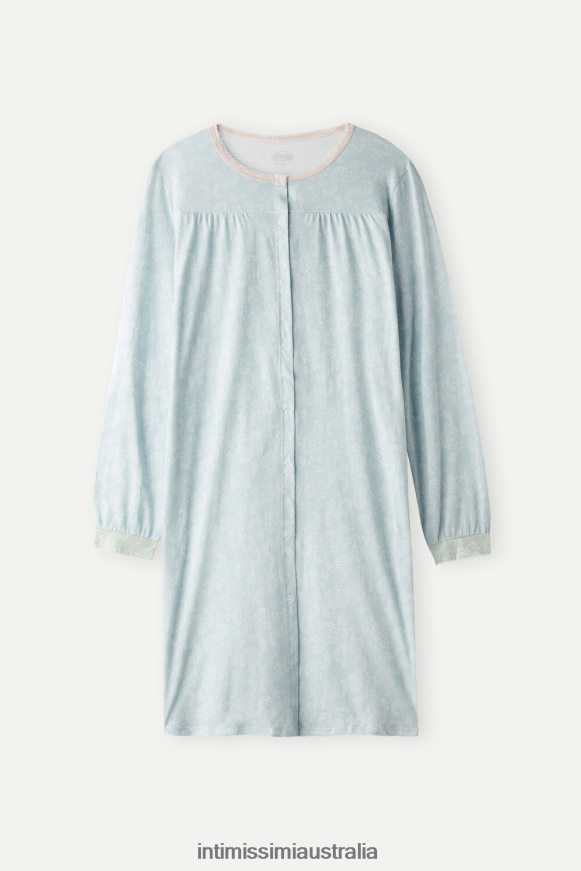 Intimissimi Women 226J-Romantic Cashmere Print Apparel 0RJT481544 Romantic Cashmere Button-Up Nightdress