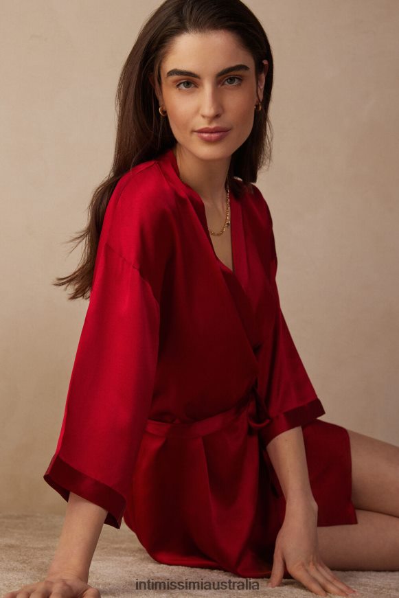 Intimissimi Women 1473-Red Apparel 0RJT481678 Silk Kimono