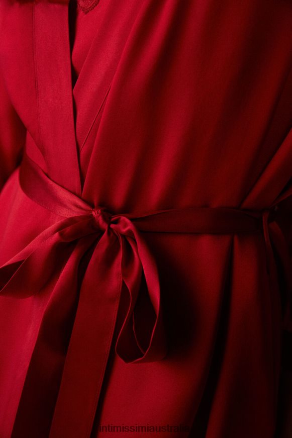 Intimissimi Women 1473-Red Apparel 0RJT481678 Silk Kimono