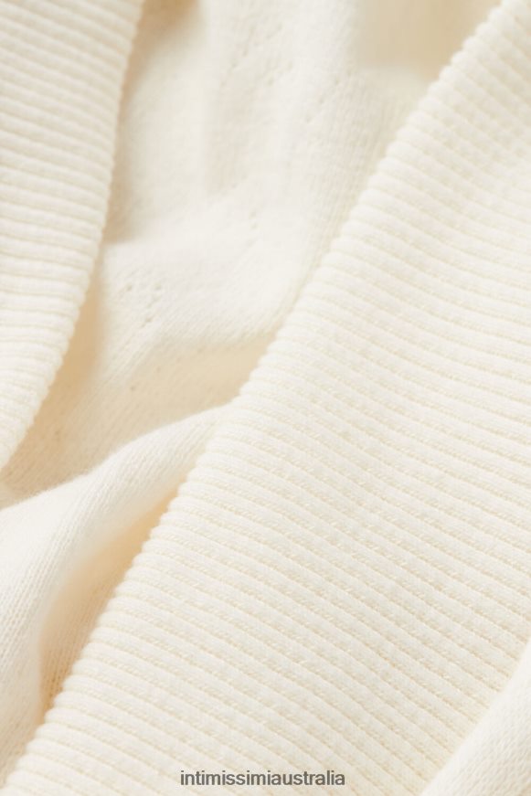 Intimissimi Women 232J-Powder White Apparel 0RJT481567 Lost in Fields Cable-Knit Dressing Gown