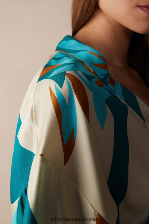 Intimissimi Women 241J-Summer Vibes Print Apparel 0RJT481523 Summer Vibes Viscose Satin Kimono