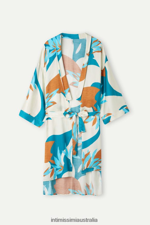 Intimissimi Women 241J-Summer Vibes Print Apparel 0RJT481523 Summer Vibes Viscose Satin Kimono
