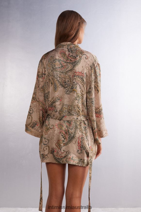 Intimissimi Women 342J-St.Golden Goddess Apparel 0RJT481492 Golden Goddess Viscose Satin Kimono