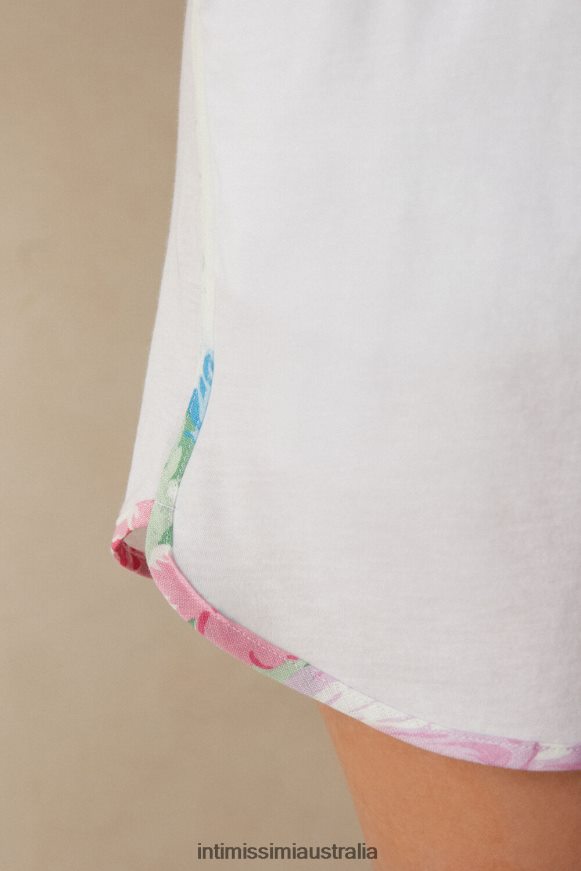 Intimissimi Women 001-White Apparel 0RJT481633 Summer Garden Ultrafresh Supima Cotton Shorts