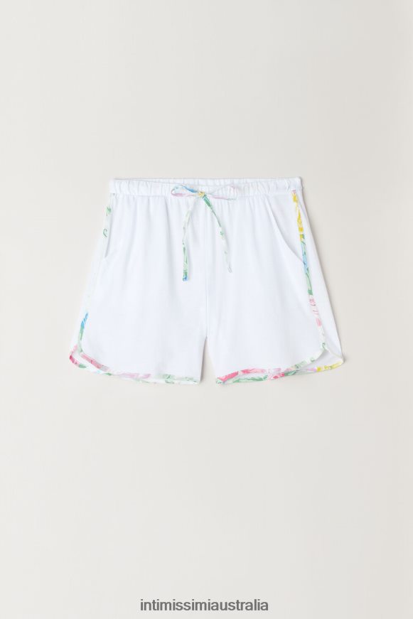 Intimissimi Women 001-White Apparel 0RJT481633 Summer Garden Ultrafresh Supima Cotton Shorts
