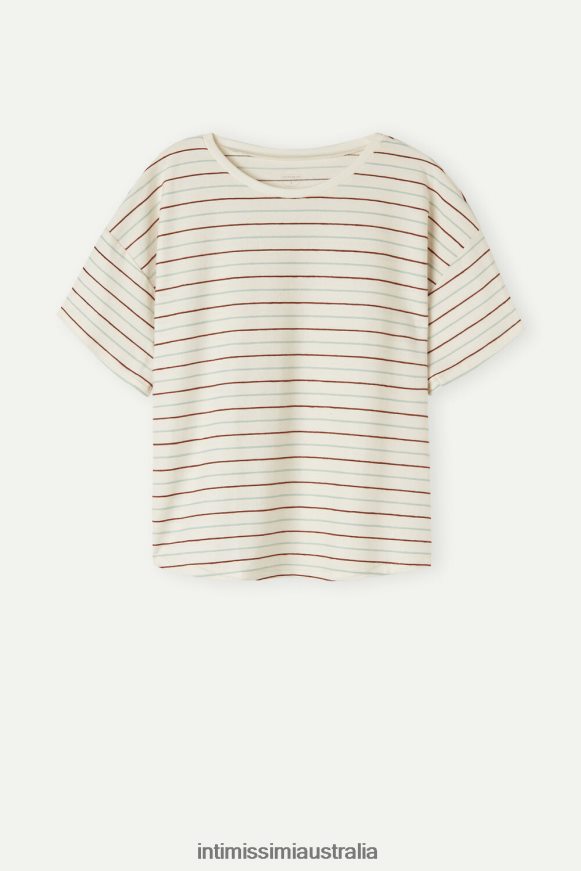 Intimissimi Women 004J-Riga Spices Garden Apparel 0RJT481627 Spices Garden Short-Sleeved Cotton Top