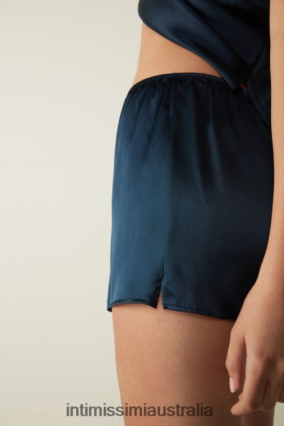 Intimissimi Women 1467-Intense Blue Apparel 0RJT481642 Smooth Silk-Satin Shorts