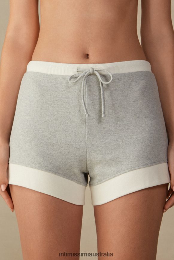 Intimissimi Women 153J-Grey Melange/Cream Apparel 0RJT481602 Warm Cuddles Shorts