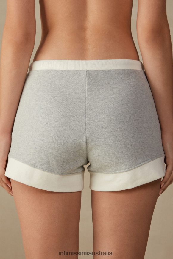 Intimissimi Women 153J-Grey Melange/Cream Apparel 0RJT481602 Warm Cuddles Shorts
