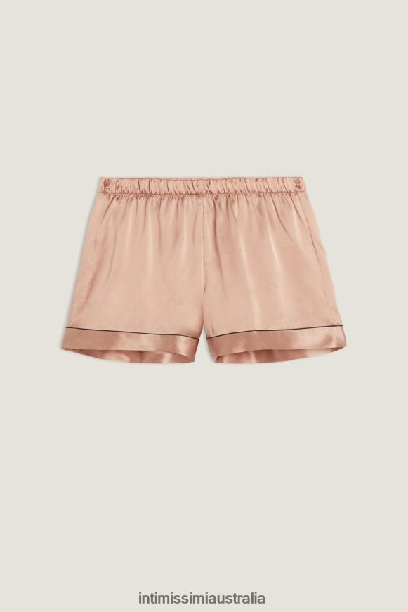 Intimissimi Women 163I-Satin Pink Apparel 0RJT481646 Silk Shorts with Contrasting Trim