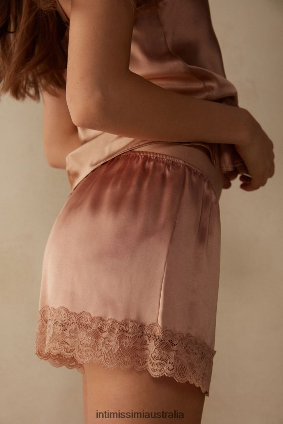 Intimissimi Women 163I-Satin Pink Apparel 0RJT481666 Silk Shorts