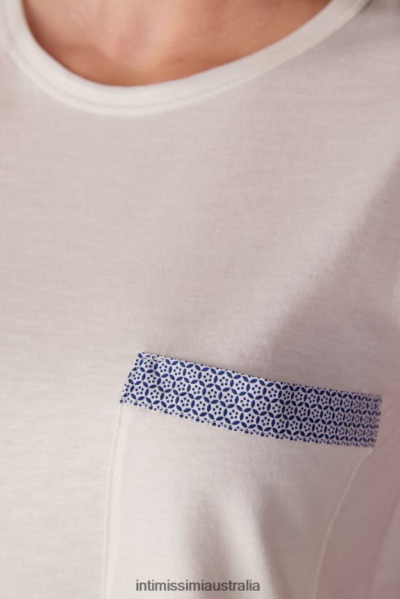 Intimissimi Women 2127-Powder White Apparel 0RJT481509 Santorini View Ultrafresh Supima Cotton Vest Top