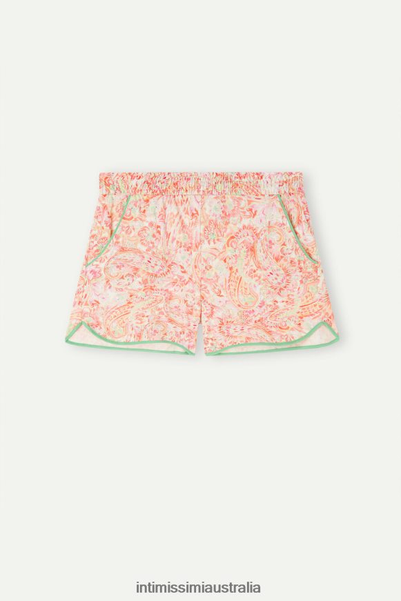 Intimissimi Women 240J-Summer Cashmere Print Apparel 0RJT481513 Summer Journey Ultrafresh Supima Cotton Shorts