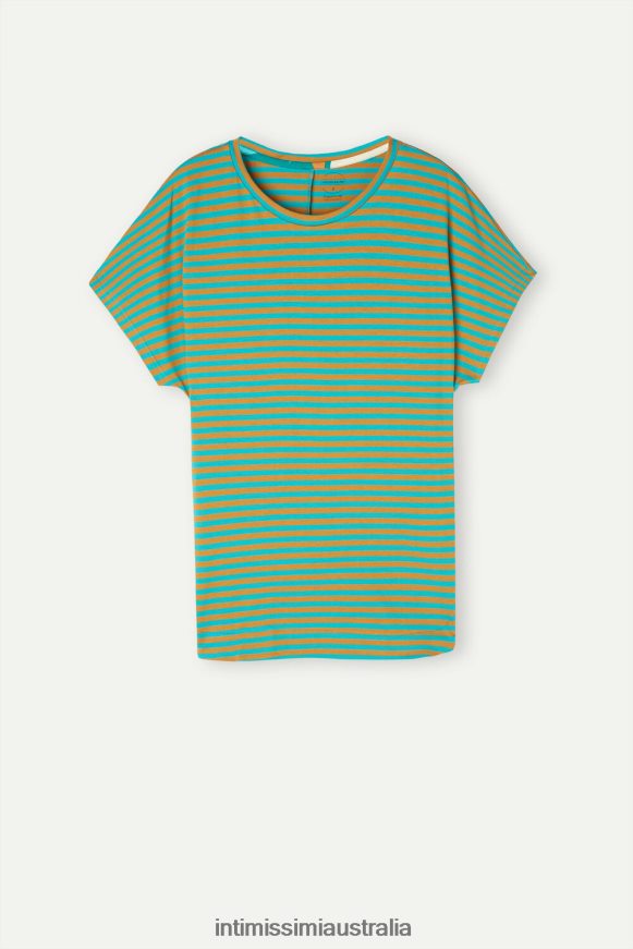 Intimissimi Women 242J-Summer Vibes Stripe Apparel 0RJT481521 Summer Vibes Striped T-Shirt