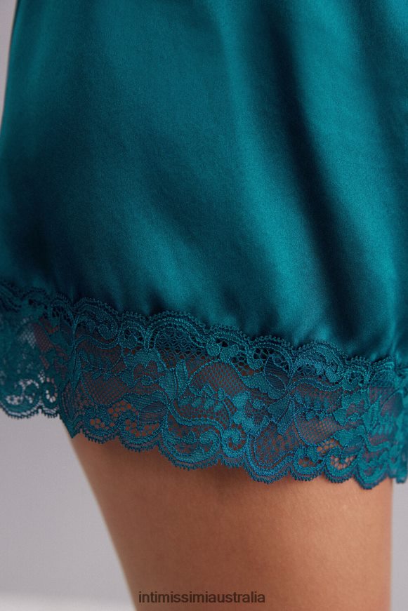 Intimissimi Women 346J-Teal Blue Apparel 0RJT481501 Silk Shorts