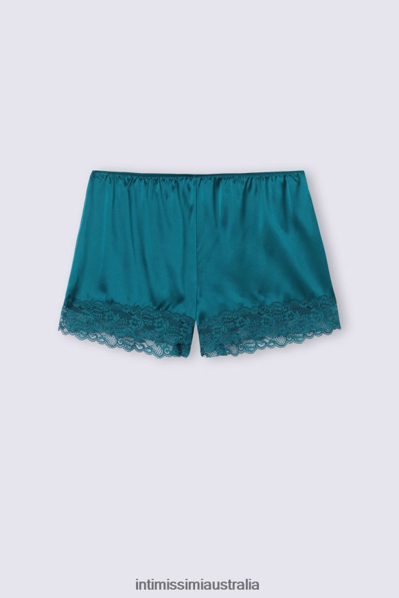 Intimissimi Women 346J-Teal Blue Apparel 0RJT481501 Silk Shorts