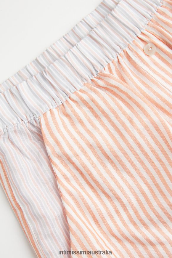 Intimissimi Women 350J-Rust Stripes Apparel 0RJT481494 Neverending Summer Cotton Canvas Shorts