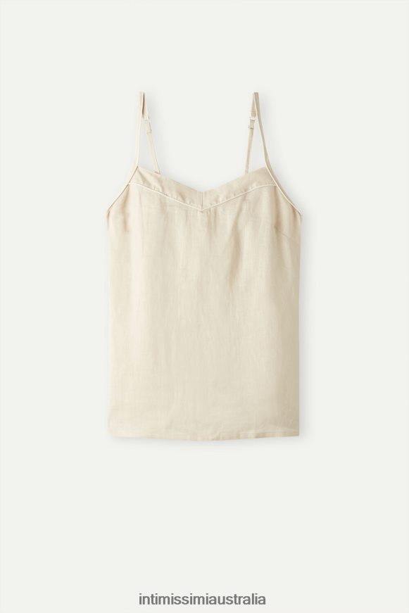 Intimissimi Women 913I-Beige Rope Apparel 0RJT481284 Yacht Night Linen Top